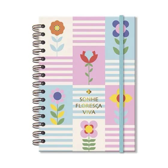 Planner Diário Floral - Organizar a Rotina com Delicadeza Fina Ideia Agendas Femininas