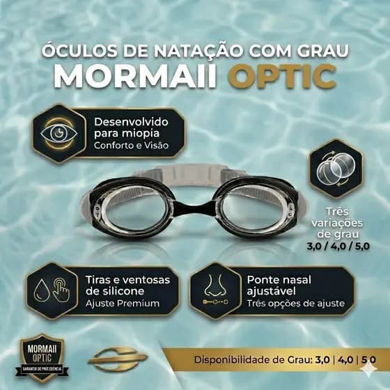 Óculos De Natação Com Grau Mormaii Optic