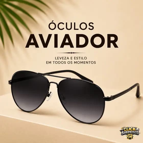 Óculos de Sol Aviador Classico Premium Basico Tendencia Unissex