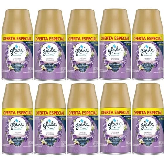 Kit 10 Refil Glade Automatic Lavanda & Vanilla 260 ml