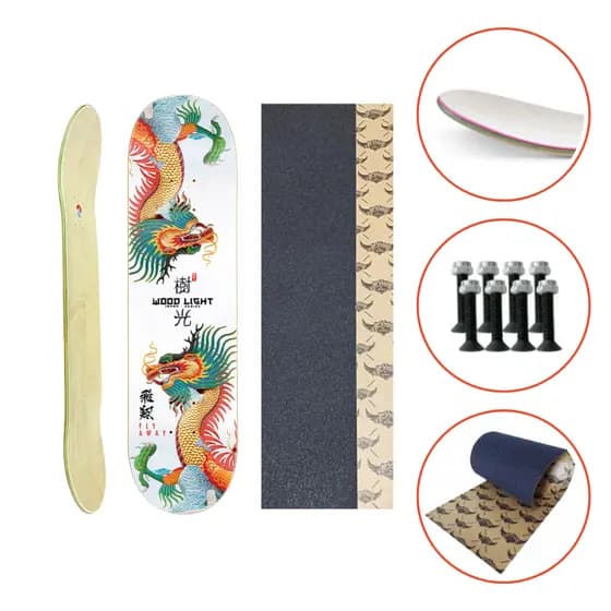 Shape Maple Canadense Wood Light Kit Completo + Lixa Jessup + Parafusos – Dragon