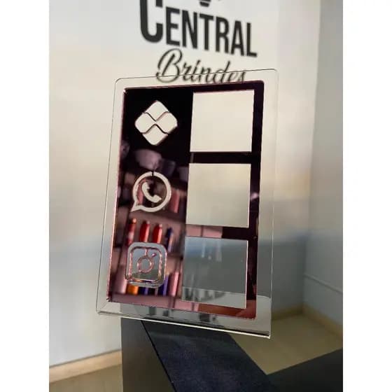 Placa Qr Code Display de Mesa Acrilico Premium