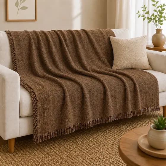 Manta King Gigante 270x260 cm — Luxo Premium, Fibra com Algodão, Para Sofá e Cama, Decoração e Conforto