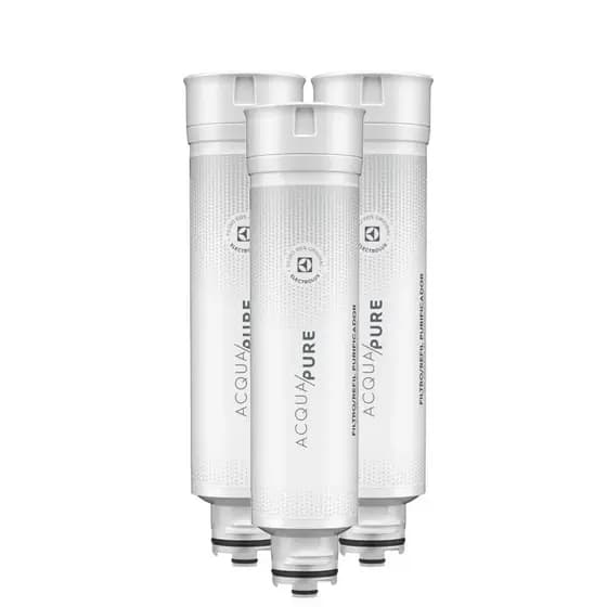 Kit 3 Filtros/Refis Originais de Água para Purificador Electrolux PE11B/PE11X/PC41B/PC41X/PH41B/PH41X