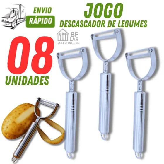 Descascador de Legumes Jogo com 8/6/3/2 Peças de Linha Inox Qualidade Excelente para Legumes Frutas