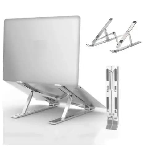 Suporte Para Notebook Base Dobrável de Alumínio Ergonômico Ajustável Fino Portátil