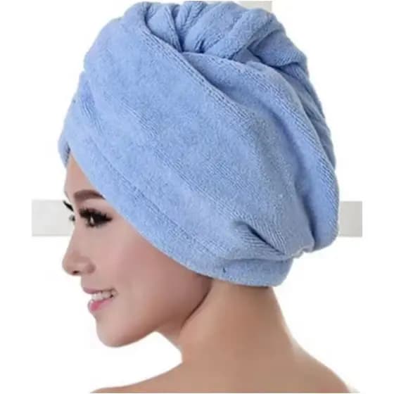 Touca de Secagem Rápida para Cabelo – Microfibra Grossa com Botão | Várias Quantidades