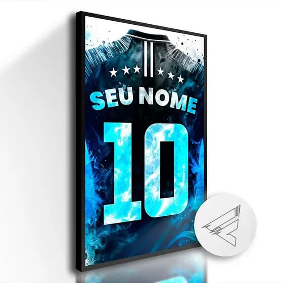 Quadro Decorativo Moderno Camisa de Futebol c/ *NOME* & *NÚMERO* //PERSONALIZADO//Quarto, Sala All