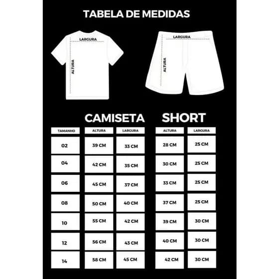 Kit Conjunto Infantil de Times Variados