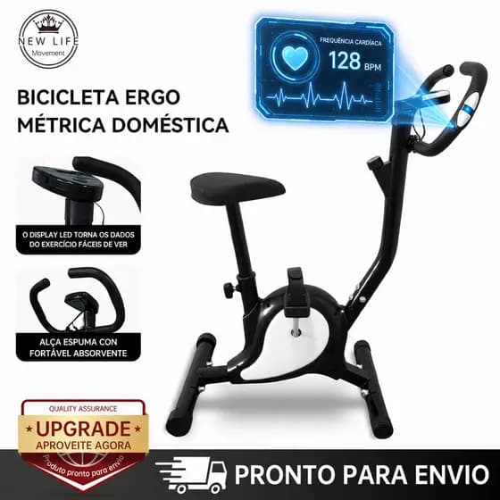 Bicicleta Ergométrica 2026 – Modelo Novo para Casa, Spinning com monitoramento de frequência cardíaca