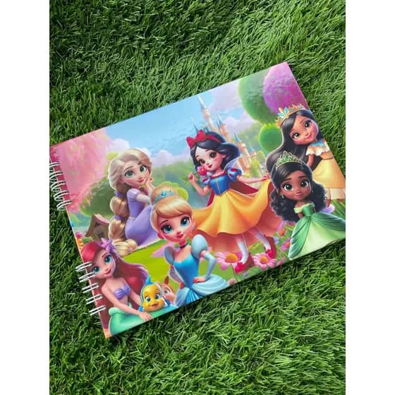 Livro De Colorir Princesas 50 Folhas Capa Dura