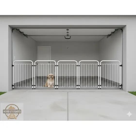 Cercado para Cachorro Açomix 48cm Dobrável Grade Pet 176cm Fácil de Instalar