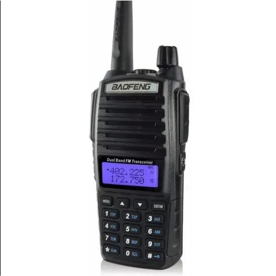 Rádio Comunicador Baofeng UV-82 5W Dual Band UHF VHF 128 Canais Longo Alcance + Fone Uv 82