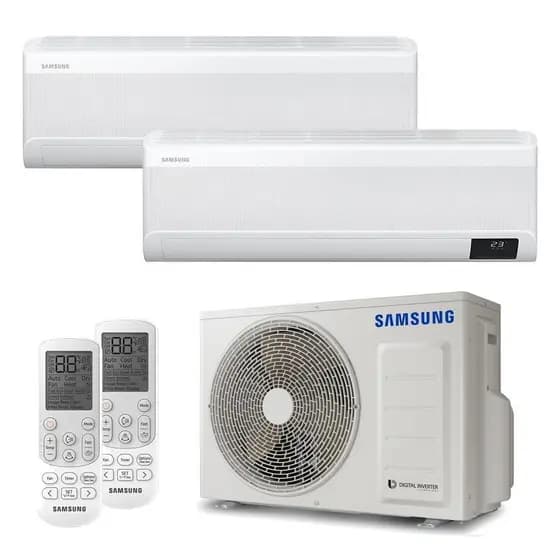 Ar-Condicionado Multi Split Inverter 18000 BTUs Samsung 220V Quente e Frio (2 Evap. HW 9000)