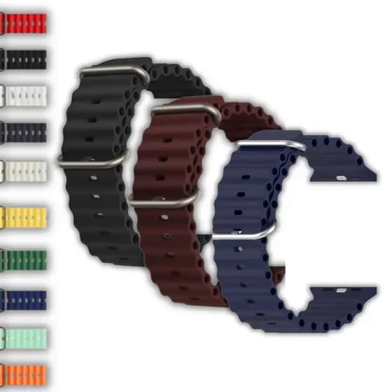 KIT 3 PULSEIRA PARA SMARTWATCH APPLE SMART WATCH PRO ULTRA OCEANO 42MM 44MM 45MM 47MM 49MM