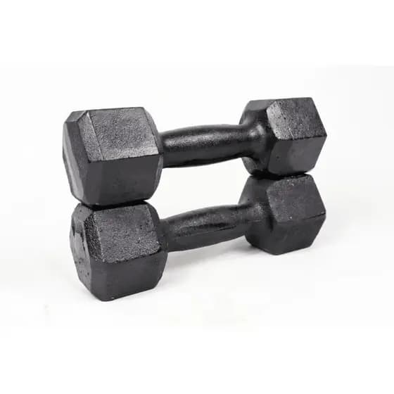 PAR HALTER SEXTAVADO FERRO FUNDIDO PARA TREINOS MUSCULAÇÃO ACADEMIA 1 Kg