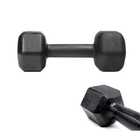 Und Halter Sextavado Ferro Fundido Para Treinos E Musculação 5 Kg