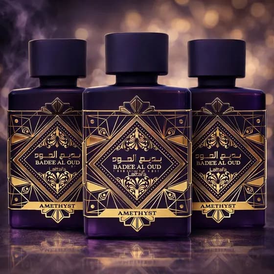 Kit 3 Lattafa Amethyst 60ml Perfume Árabe Importado, Essência Premium, Longa Duração