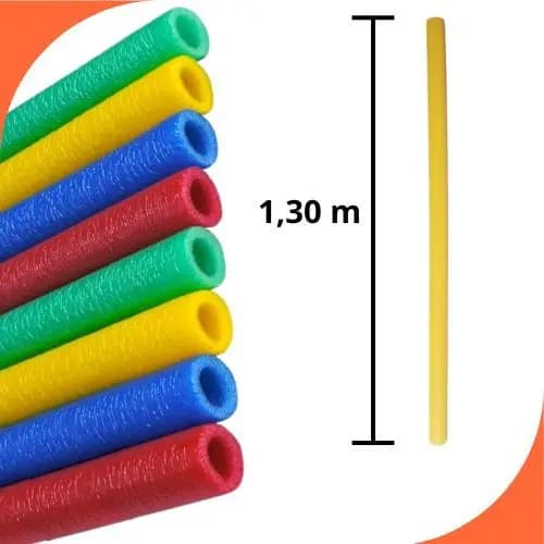 Isotubo para Cama Elástica 130m – Kit 8 Unidades Coloridas (Azul, Amarelo, Vermelho, Verde)