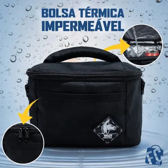 Lancheira Térmica Fitness 4L Impermeável Anti Vazamento Bolsa Marmiteira Academia
