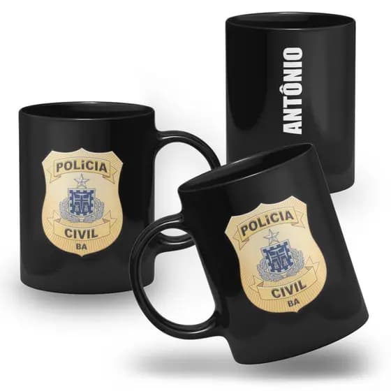 Caneca Policial Civil Personalizada – Todos os Estados do Brasil | Presente para Polícia Civil