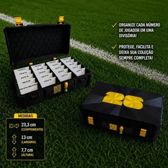 Caixinha Organizadora para Figurinhas 20 Divisórias Individuais Porta Figurinhas Impressão 3D