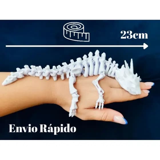 Esqueletos de Dragão Articulado 23cm | Impressão 3D em PLA | Decorativo