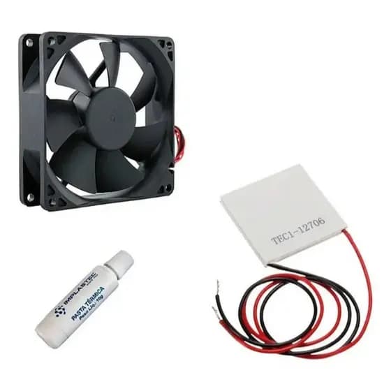 Kit Cooler Ventilador + Placa Peltier + Pasta Térmica Purificador