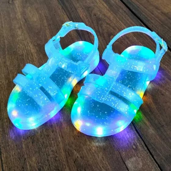 Sandália Papete com luzinha Led infantil e baby Papete Infantil Slide Com Led