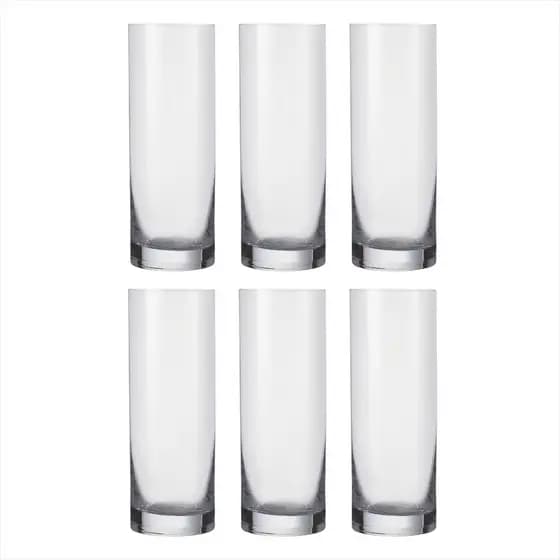 Copos Vidro Jogo Copos Cristal Ecologico 300Ml Wisky Suco Copos Luxo Louças Cozinha