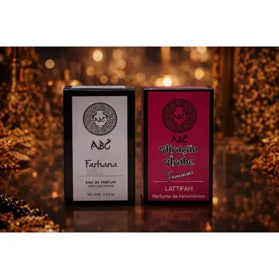 Kit 02 Perfumes Árabes Farhana e Atração Feminino 100 ml cada - Envio em 24 Horas