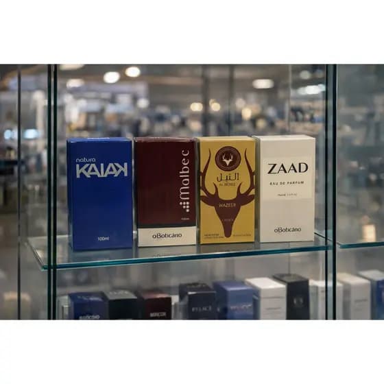 Kit 04 Perfumes Masculinos Kaiak, Malbec, Wazeer e Zaad 100 ml cada - Envio em 24 Horas