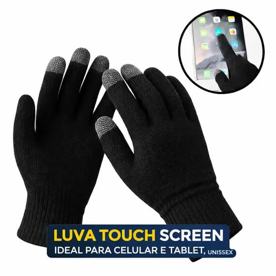 Luva Lã Touch Screen Frio Tablet Celular Quentinha Inverno 1 par,6 pares ou 10 pares