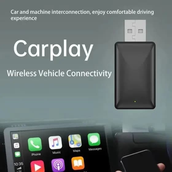 Adaptador Carplay /android Auto Wireless Sem Fio Automático 2 Em 1 Dongle Conversor Automático