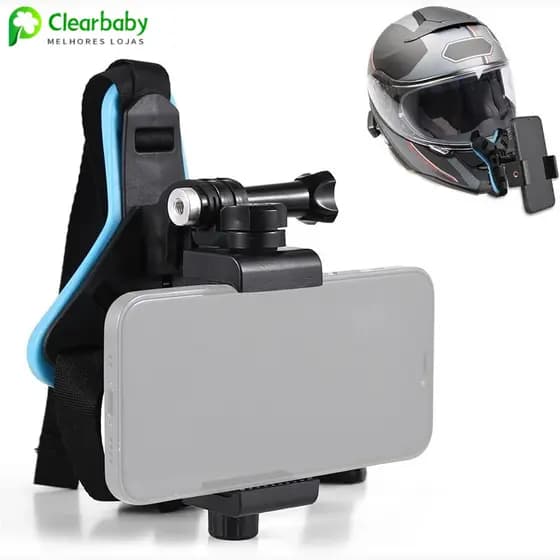 Suporte de Celular para Capacete T Montagem Frontal para Câmera GoPro