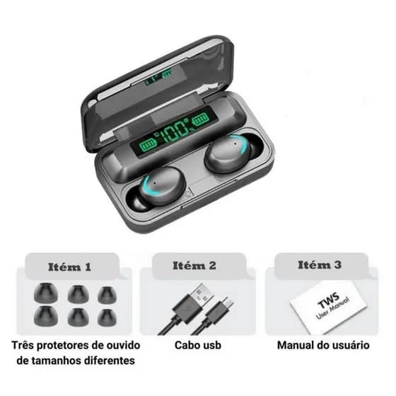 E10 Pro Fone De Ouvido Bluetooth 5.1 Sem Fio Tws Carregador Portatil