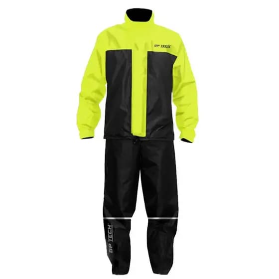Capa de Chuva Nylon GP Tech Siena Premium Preto Amarelo Fluor
