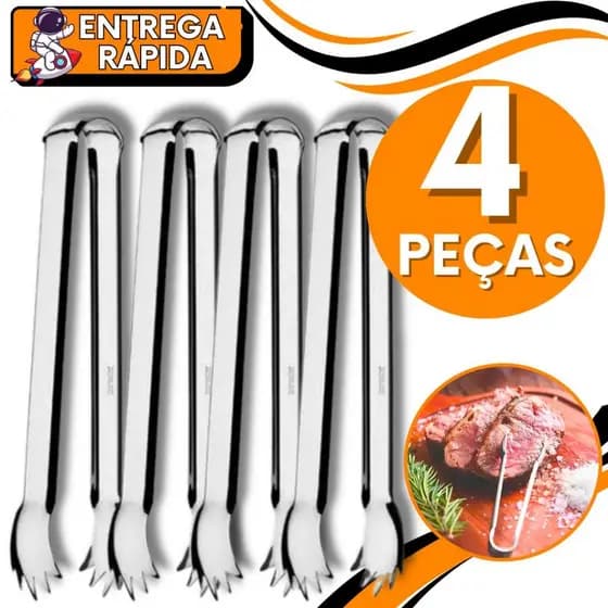 Pegador de Carne Gelo Fruta Frios Inox Resistente Utensilio Multiuso para Cozinha Bares Restaurante