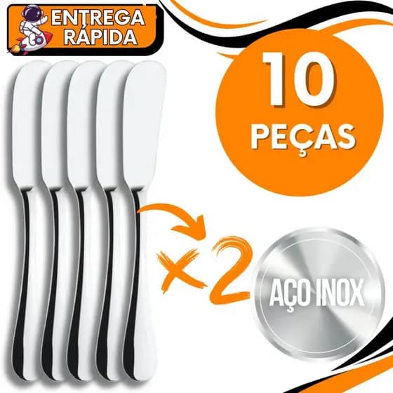 Espatula para Manteiga Geleia Margarina Pate Requeijao Aço inox Polido para Casa Cozinha Restaurante Buff