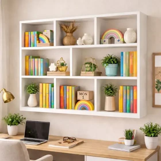 ARMARIO PRATELEIRA NICHO 90X90CM BRANCO ESTANTE CUBO MULTIFUNCIONAL PARA LIVROS, DECORAÇÃO E ORGANIZAÇÃO