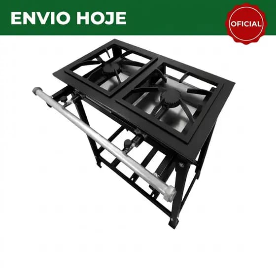 Fogão Industrial 2 Bocas Baixa Pressão para Restaurantes e Bares
