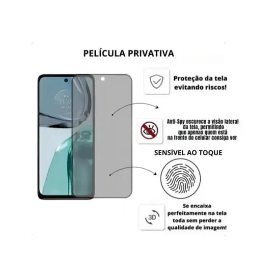 Película de vidro 3D Privativa Anti Spy Xiaomi Redmi Note 11 4G / Película de privacidade