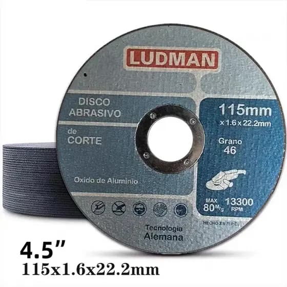 Disco de Corte Profissional 115mm 4.5" para EsmerilhadeiraGrão 46 Alta Resistência para Aço e Ferro Profissional