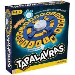 Jogo de Tabuleiro Multikids Tapalavras - Desafio de Criatividade e Raciocínio com 36 Cartas e Roda Interativa