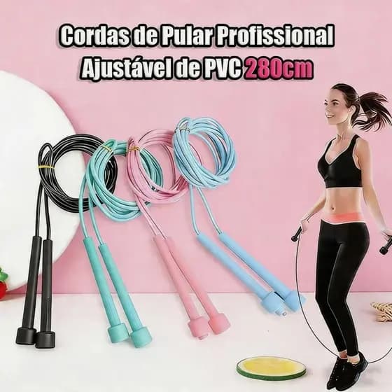 Professional Adjustable PVC Jump Rope 280cm Sports Fitness Skipping Rope