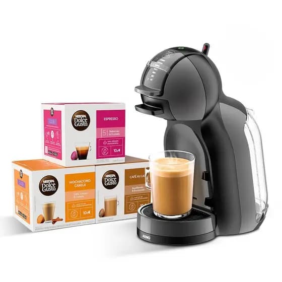 KIT CAFETEIRA NESCAFÉ DOLCE GUSTO MINI ME PRETA 220V + 30 CÁPSULAS