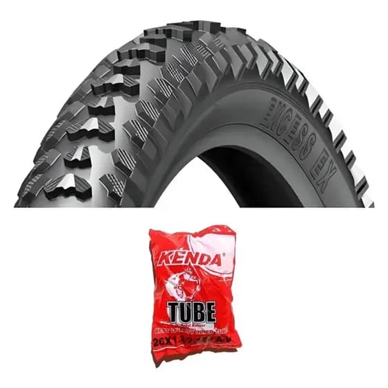 Kit Pneu Aro 26 X 1.95 Cravo Levorin + Camara 26 Kenda Bike