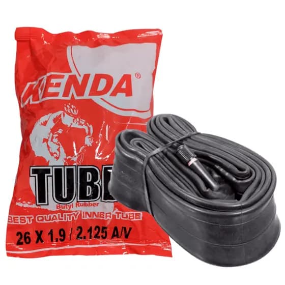 Câmara Ar Aro 26x1.9/2.125 Válvula Americana 33mm Bico Grosso Kenda MTB Pneu Balão Bike Urbana Passeio Trail
