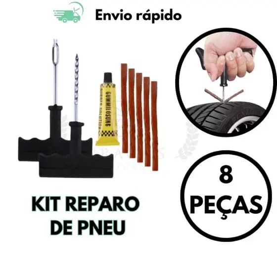 Kit Reparo de Pneu Sem Camara para Carro Moto Bicicleta com Cola Selante Remendo de Macarrão Ferramenta de Conserto