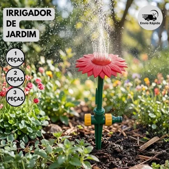 Irrigador Aspersor De Água Para Jardim Horta Grama Regador Formato de Flor